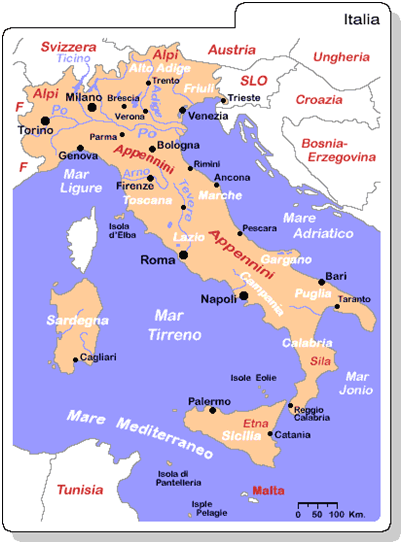 ITALIJA 2023 mapa