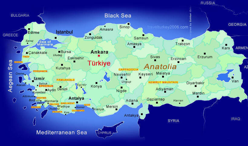 turska 2022 mapa