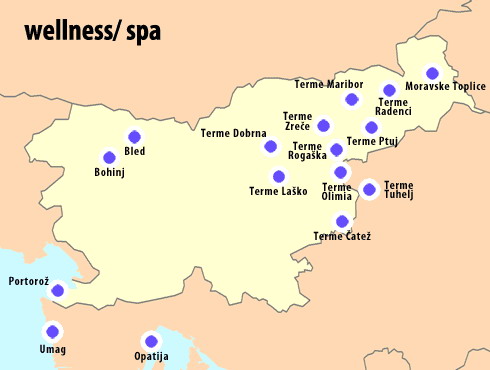 terme u sloveniji karta Wellness & Spa terme u sloveniji karta